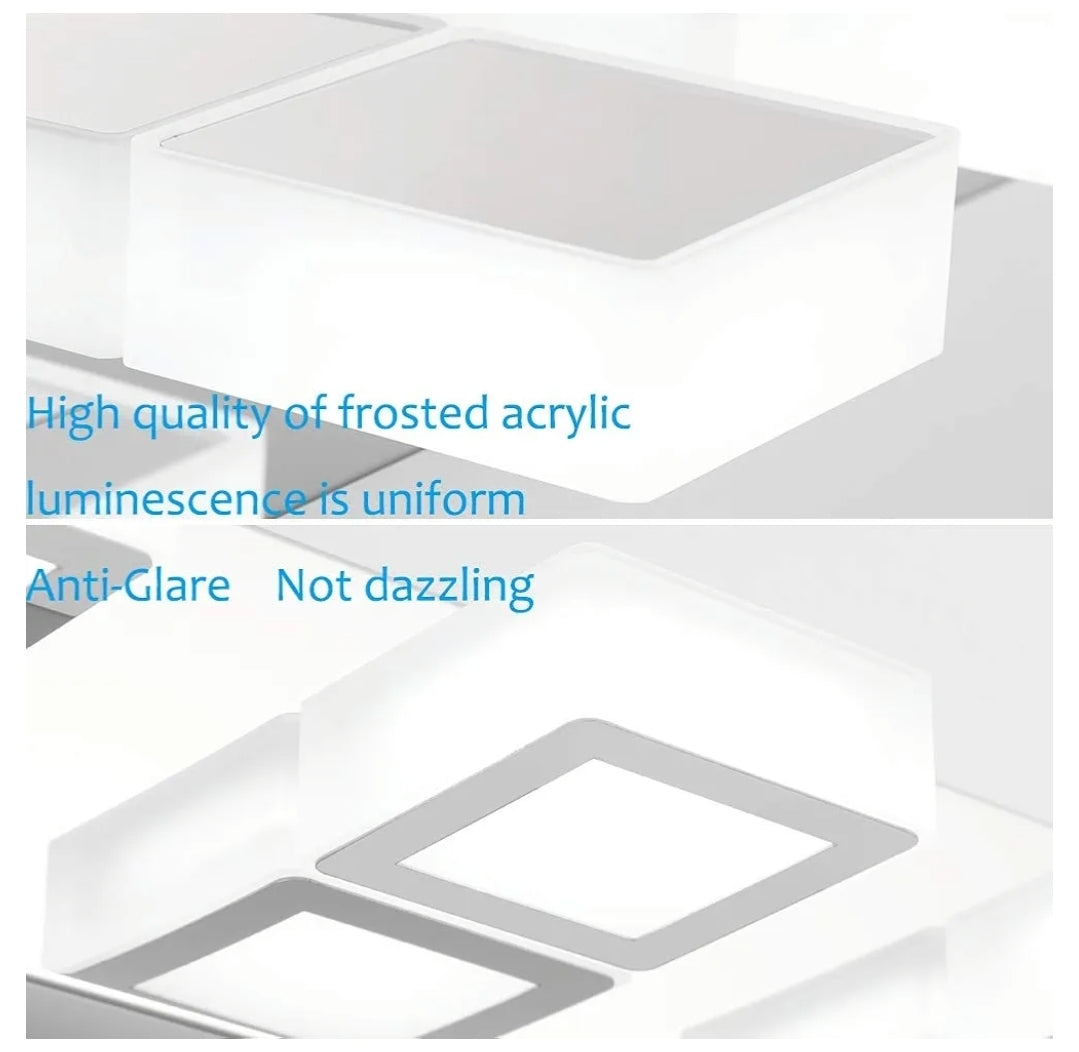 Ralbay LED Bathroom Vanity Lighting Fixtures 5 Lights Acrylic Rotable 360° Modern Bathroom Vanity Light Over Mirror