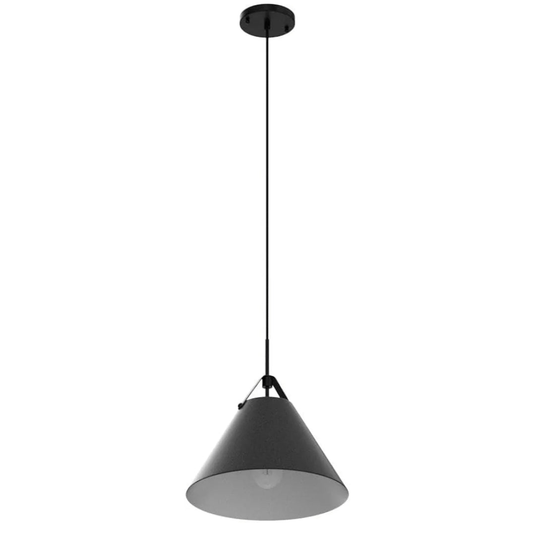 YIFI Black Pendant Light Industrial Metal Hanging Lamp Farmhouse Pendant Lighting for Kitchen Island, Foyer, Hallway, Cafe bar, UL Listed