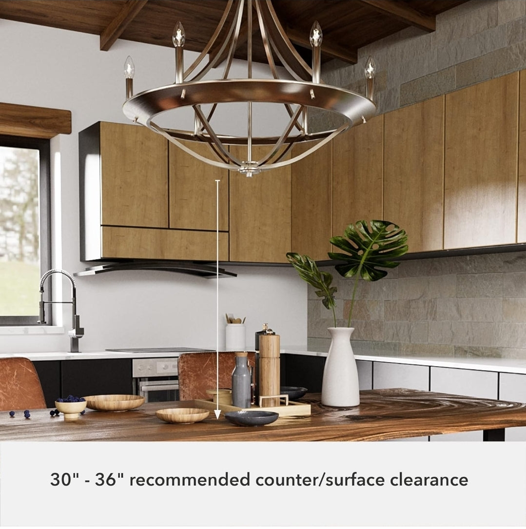 Hunter Fan Company 19415 Perch Point Chandelier, Brushed Nickel