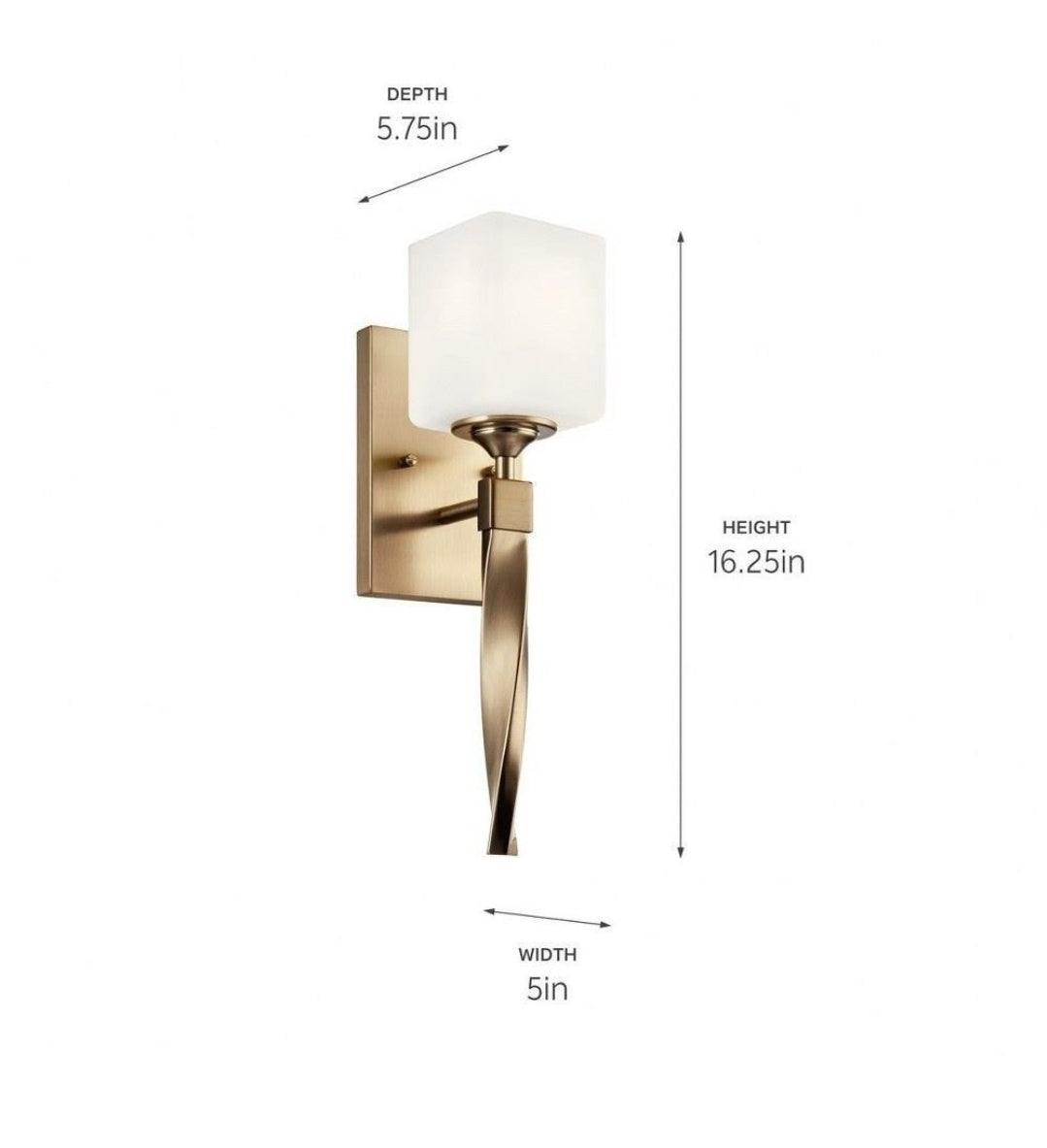 KICHLER 55000BK Marette Vanity Light, 5"