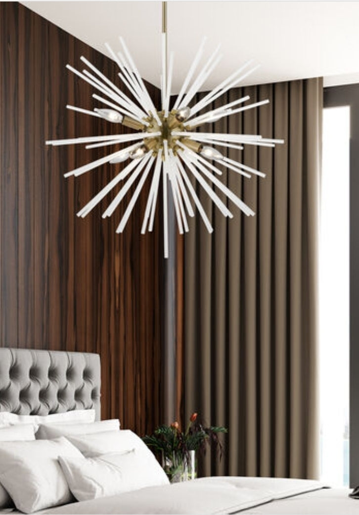 Uptown 8 Light 26 inch Antique Brass Pendant Chandelier Ceiling Light