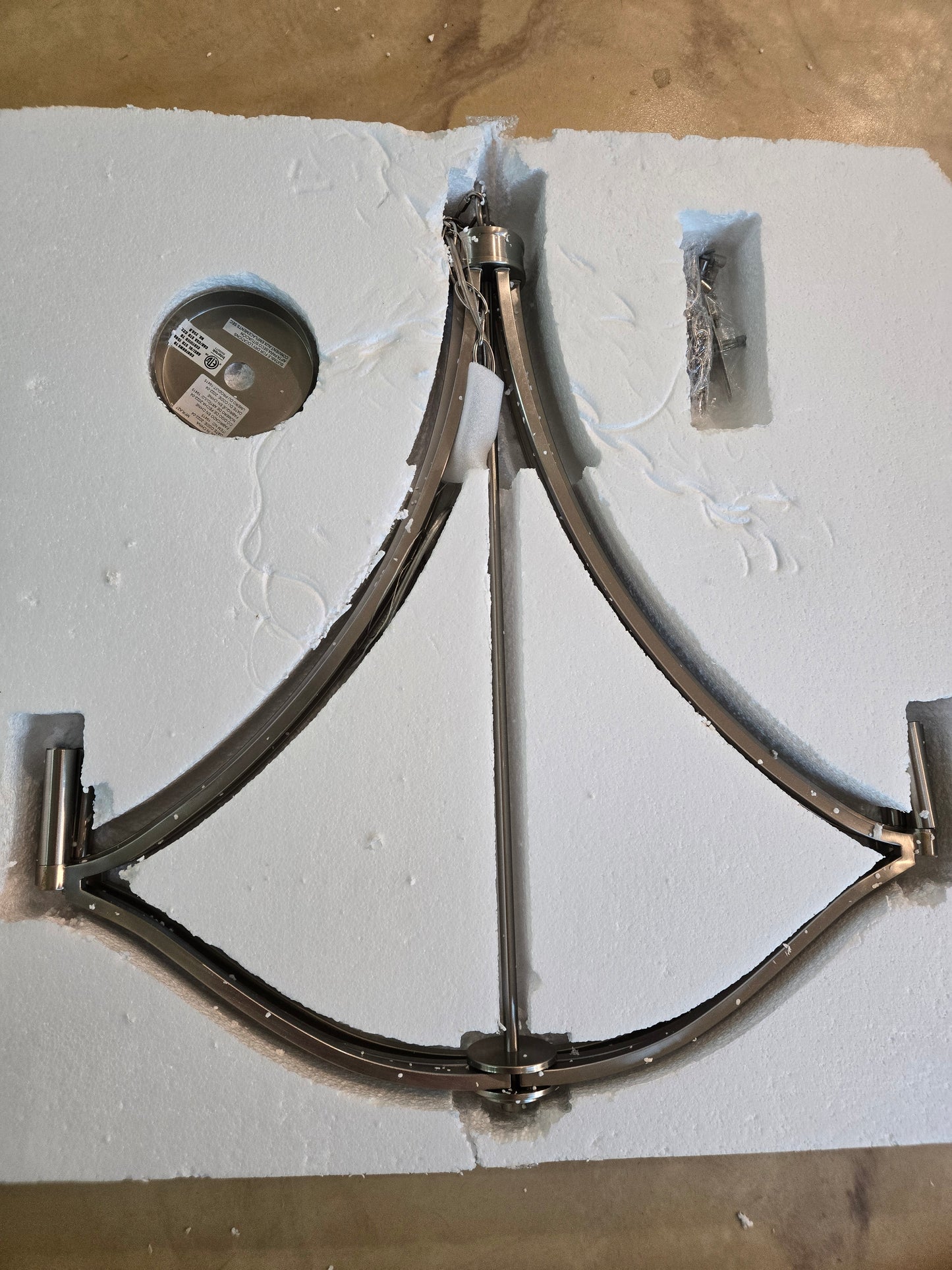 Hunter Fan Company 19415 Perch Point Chandelier, Brushed Nickel