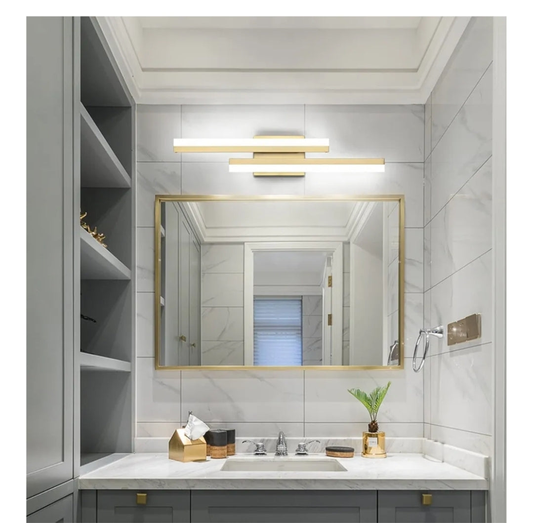 PRESDE Gold Bathroom Light Fixtures Over Mirror 24inch Modern Bathroom Vanity Light LED Vanity Lighting Bar Dimmable
