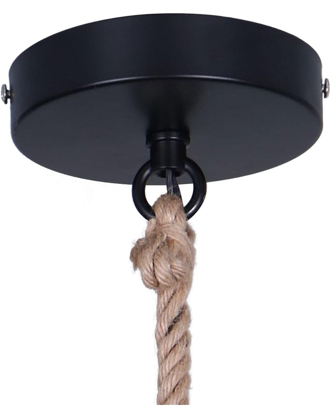 UNITARY Farmhouse Pendant Lights Kitchen Island, Kitchen Light Fixtures, Rustic Dining Room Light Fixture with 6 E26 Bulb Sockets, Black Metal and Bamboo Ceiling Pendant Light Fixtures