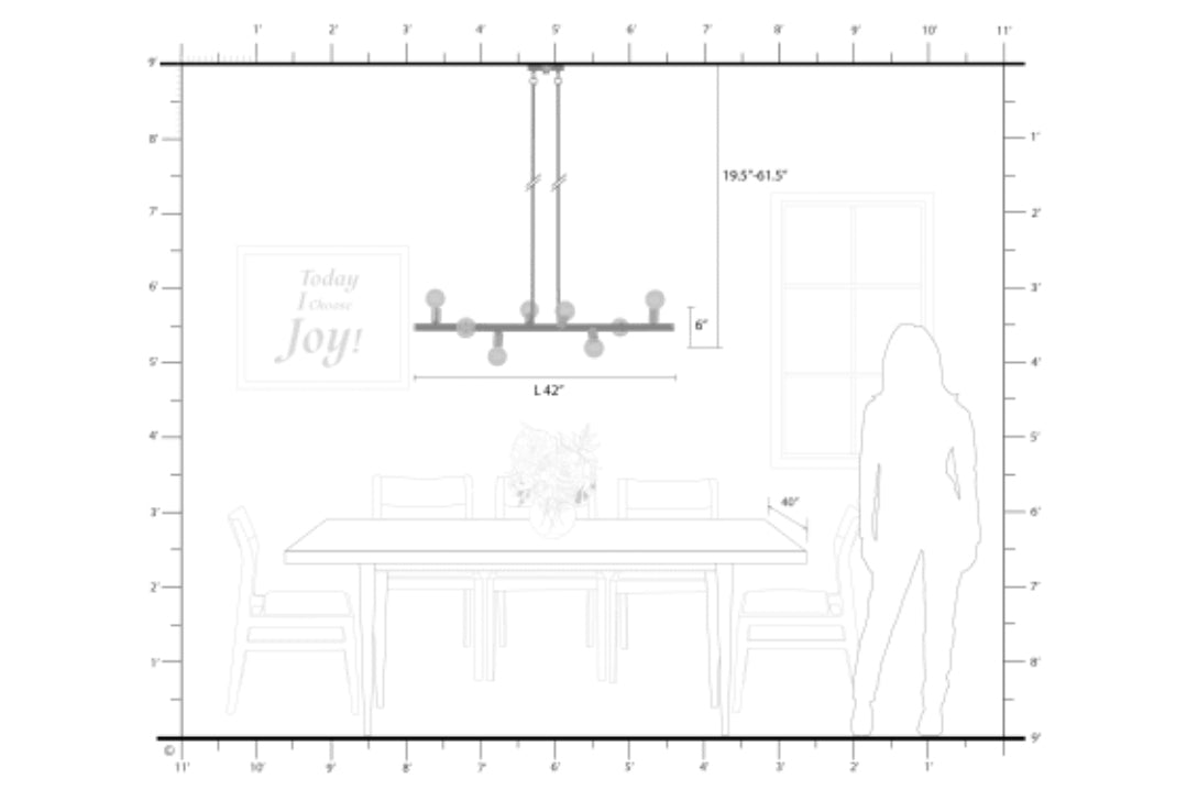 Livex Lighting
Bannister 8 Light 42" Wide Linear Chandelier