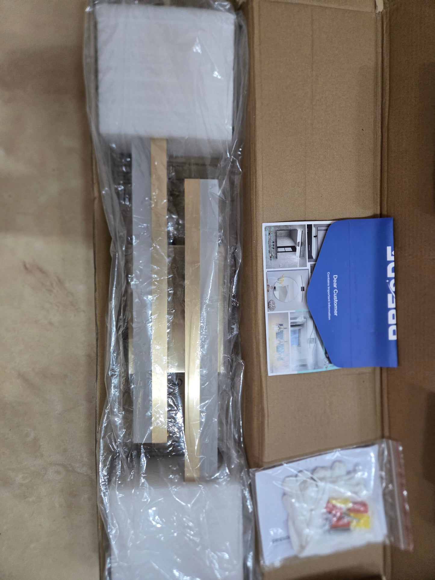 PRESDE Gold Bathroom Light Fixtures Over Mirror 24inch Modern Bathroom Vanity Light LED Vanity Lighting Bar Dimmable