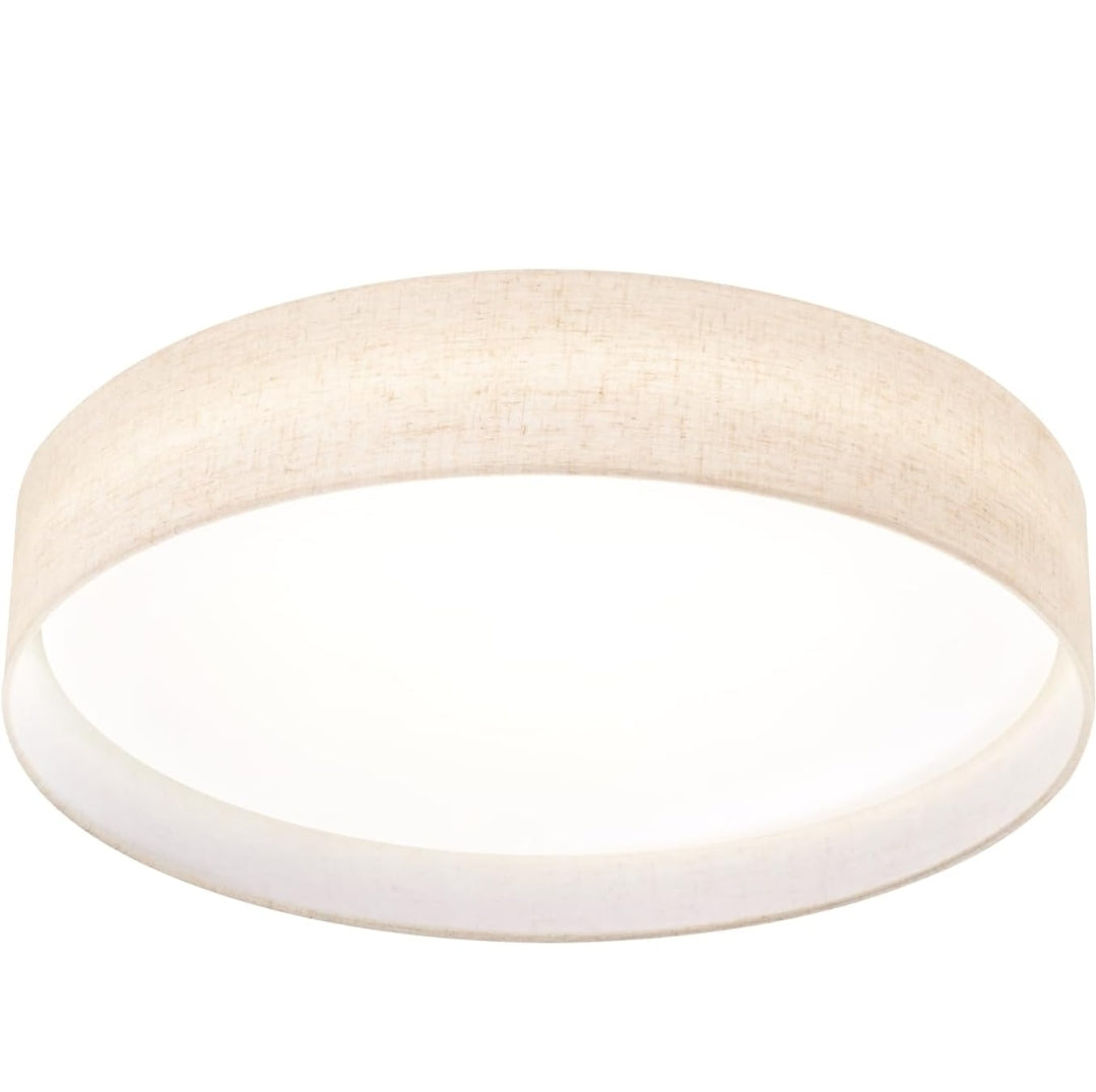 Hamilyeah 20 inch Flush Mount Ceiling Light, 48W Close to Ceiling Light with Fabric Shade, 5000K Daylight Modern Light Fixture Ceiling Mount for Bedroom, Living Room, Dining Room, Hotel