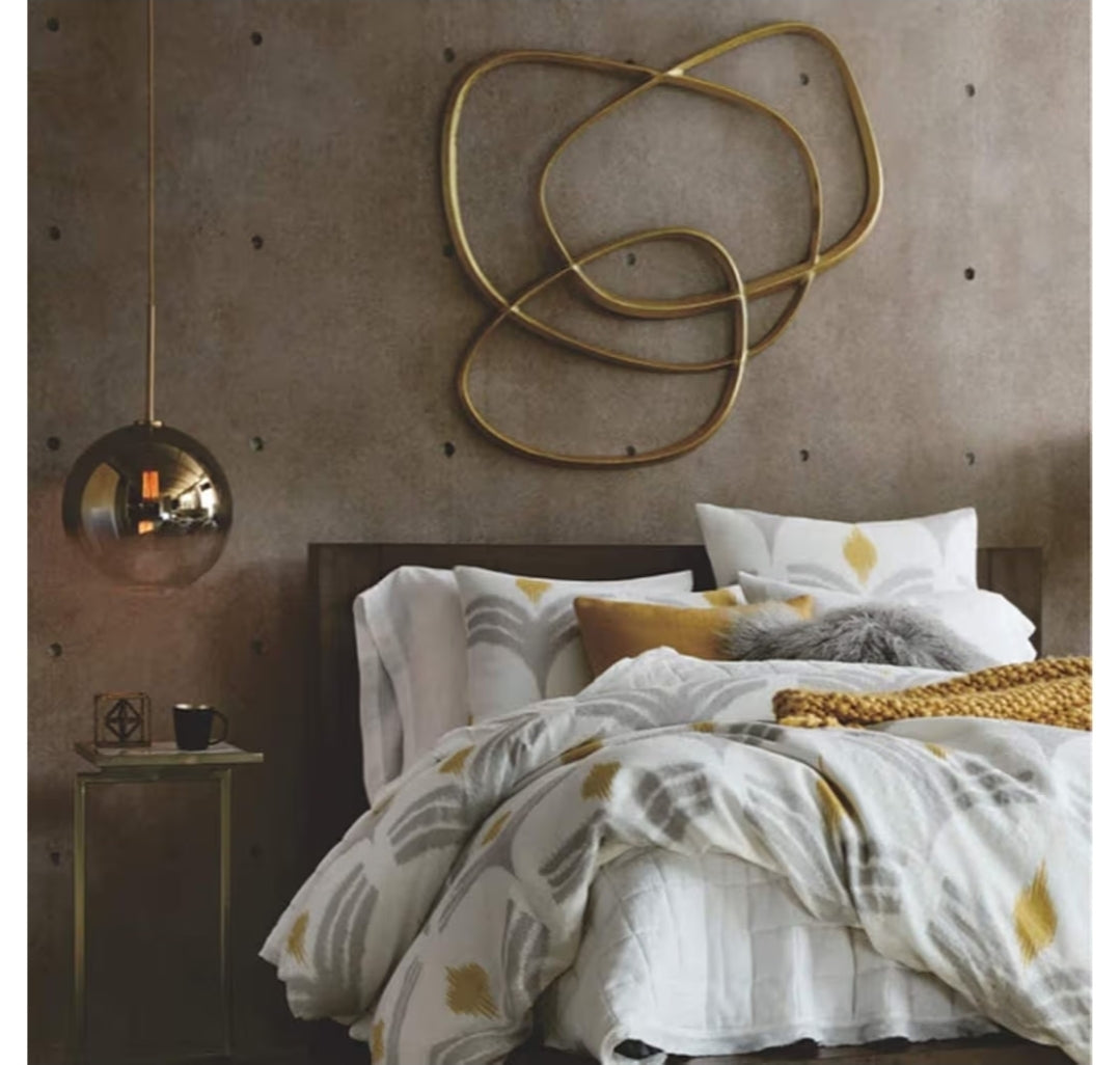 Gradient Color Glass Pendant Light,Modern Glass Hanging Light Chandelier Light (Gold, 30cm)