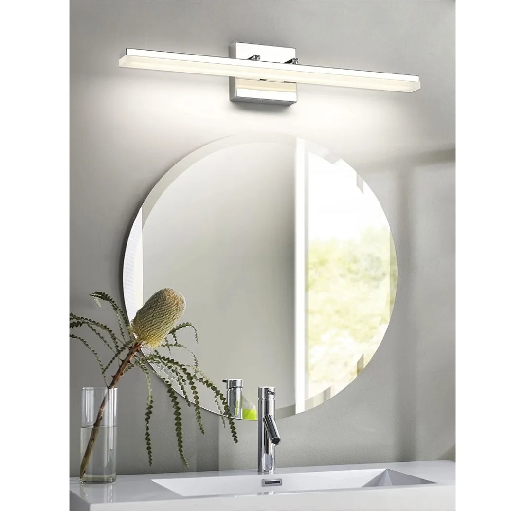 Modern 24" Bathroom Vanity Light Dimmable 14W LED Fixtures for Mirror - Adjustable Chrome 4000K
