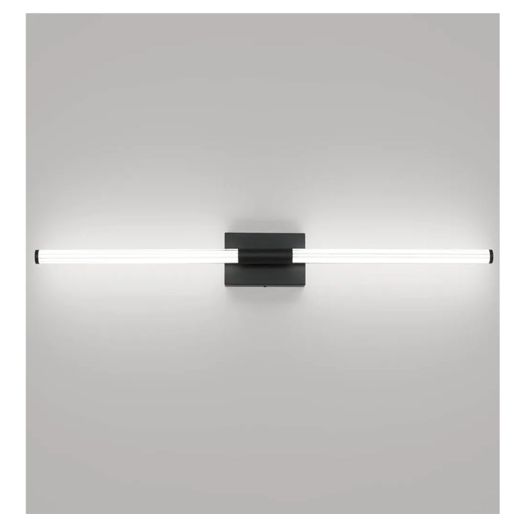 40 inch Modern Black LED Vanity Light Bathroom Light Fixtures Over Mirror Modern Wall Bar Light Wall Sconce Vanity Lighting 5500K 32W for Bathroom, Bedroom, Hallway, Kitchen