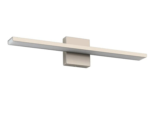 JUSHENG Brushed Nickel Vanity Light Modern Bathroom Light Fixtures Dimmable LED Bar 24 Inch 24W 3000K Warm White
