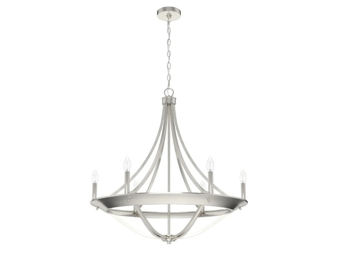 Hunter Fan Company 19415 Perch Point Chandelier, Brushed Nickel