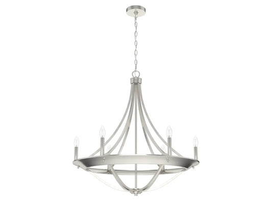 Hunter Fan Company 19415 Perch Point Chandelier, Brushed Nickel